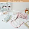 HHQQWZ Quilted Makeup Brush Bag Travel Cosmetic Bag for Women,