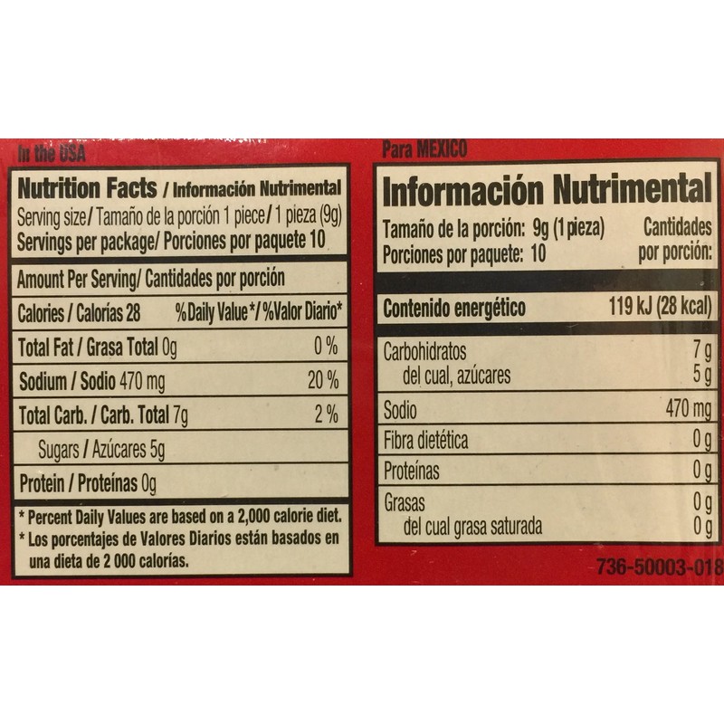 Lorena Sandia Del Puesto Watermelon Flavored Candy, 10 Count