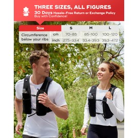 UTOBEST LED Running Vest 5L, Lightweight Reflective Hydration Vest with 7 Pockets for Men Women, Dual Adjustable Phone Holder Vest for Marathon, Trail Running, and Night Runs, L with Bottle