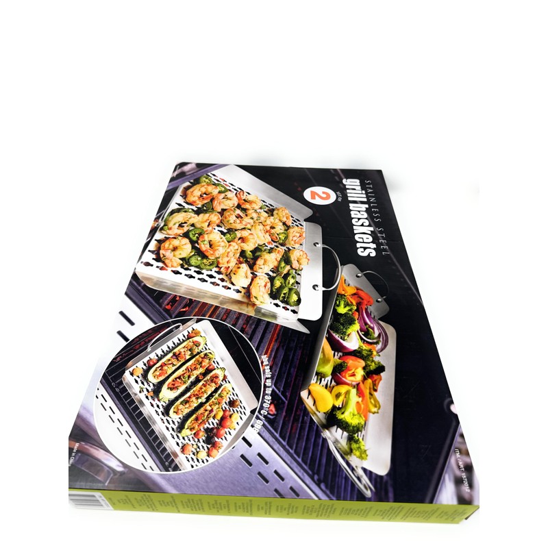 Linkfair Stainless Steel Grill Baskets, 2 Piece