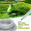 UCINNOVATE Grass Trimmer Line 105ft, Nylon Steel Weed Eater String