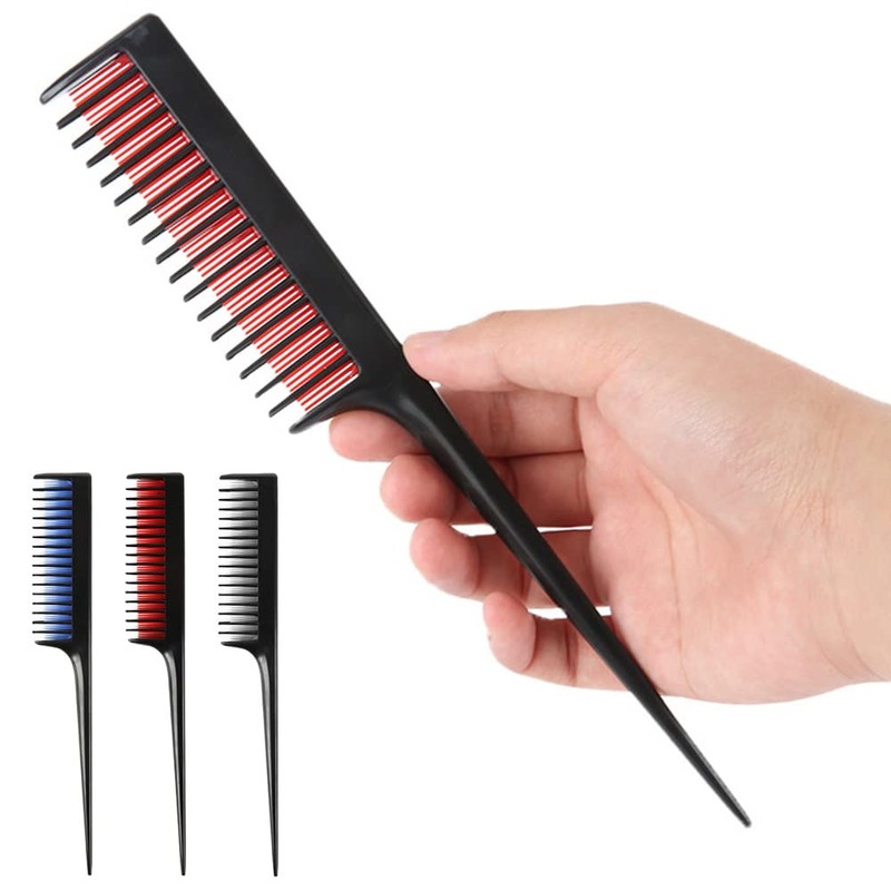 3 Pcs Hairdressing Back Combing Triple Teasing Comb Hairdressing Back