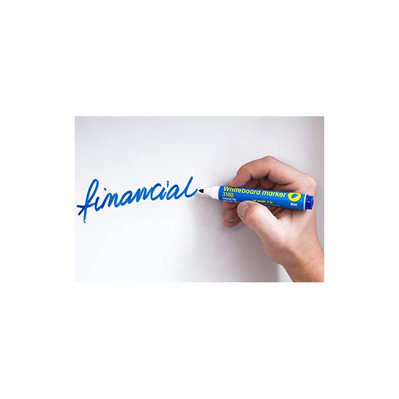 D.RECT 3160 Whiteboard Marker for Whiteboards and Flipcharts, Wipe Clean