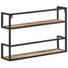 vidaXL Wall Shelf - Industrial Hanging Shelves with Black Iron