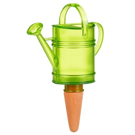 Scheurich Nelly Water Dispenser, 1 x Green, 110 ml Capacity, Watering Ball Small with Clay Base, Water Dispenser Plants and Flowers, Terracotta Handle