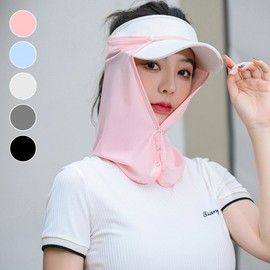Sun Visor Marathon Mask Cap Round Cool Mask ELS-031 Black