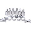Amarine Made 12Pcs 316 Stainless Steel 3 Bow Boat Bimini