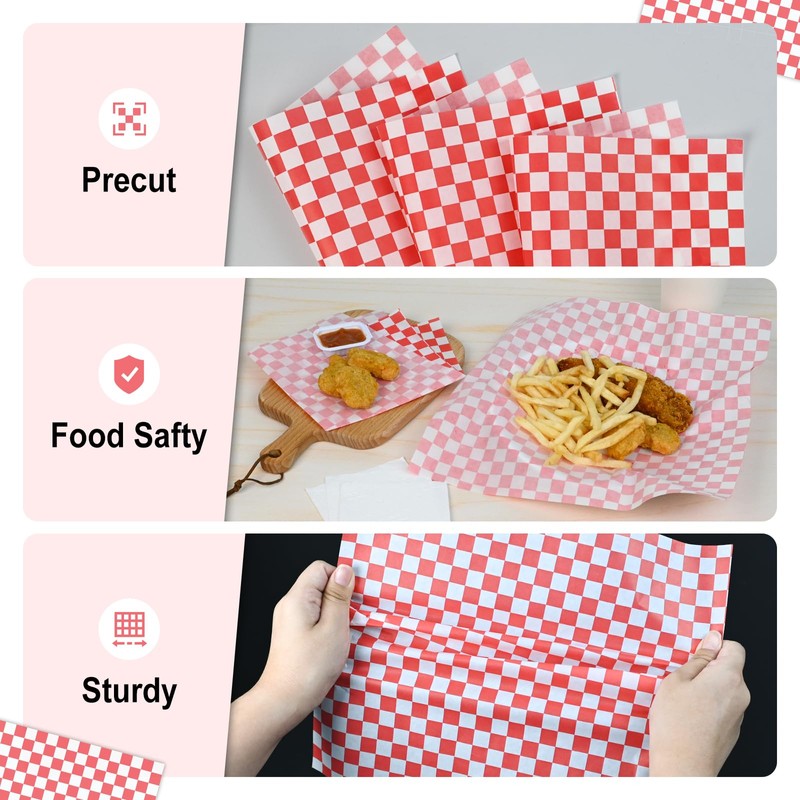 EcoDispose 12 x 12 Inches Grease Proof Deli Paper Precut