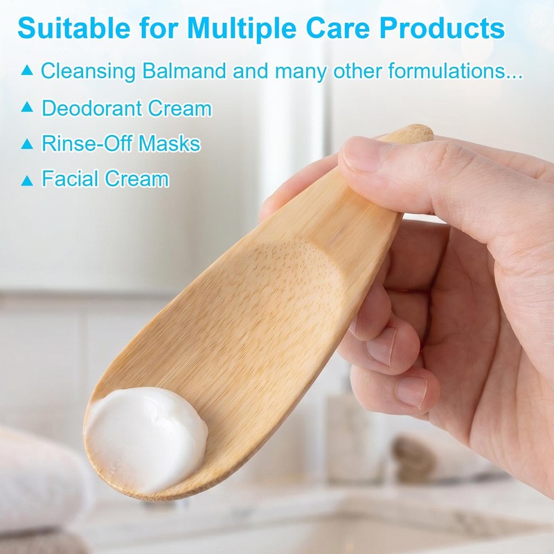 2 Pcs Bamboo Deodorant Cream Applicators, Multi-functional Deodorant Applicators, Beauty