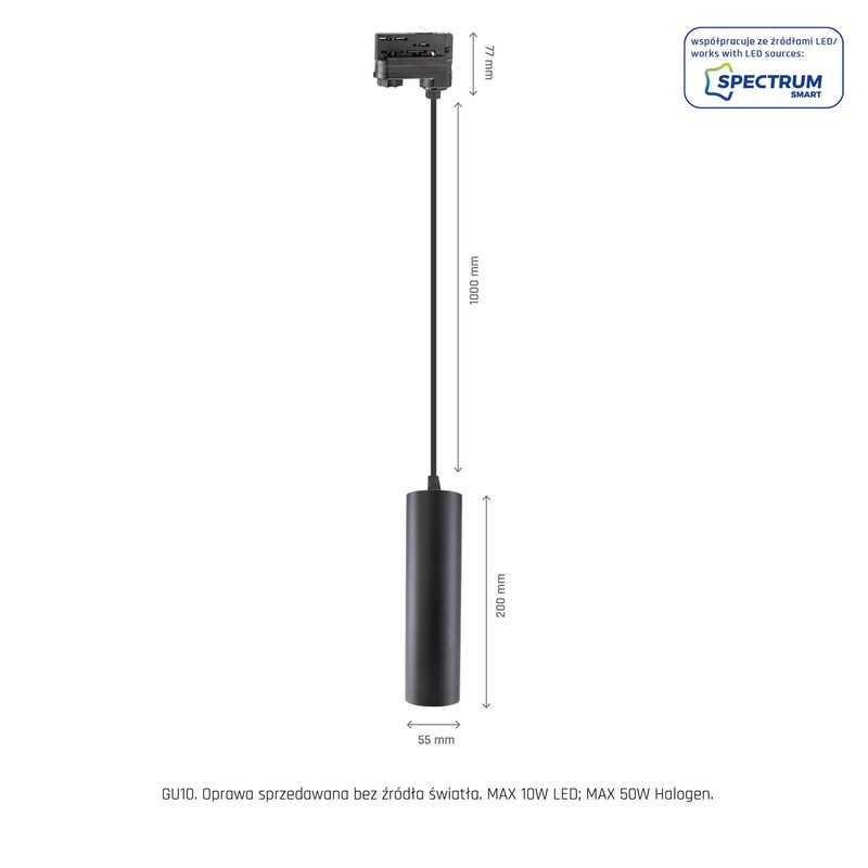 Madara Mini II GU10 3-Phase Pendant Light Black