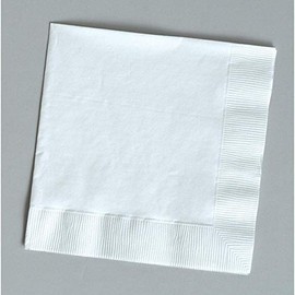 Creative Converting Bright White (White) Beverage Napkins (50 Count)