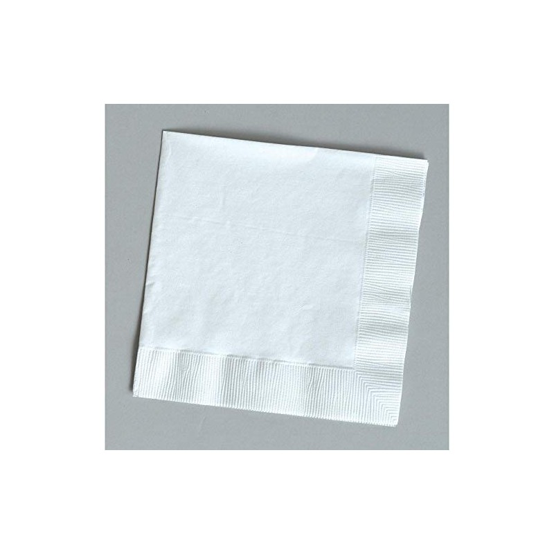 Creative Converting Bright White (White) Beverage Napkins (50 Count)