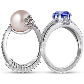 Ring Sizers for Loose Rings - 8 Easy-Clip Ring Adjusters and 6 Coil Adjusters - Ring Guards for Women and Men