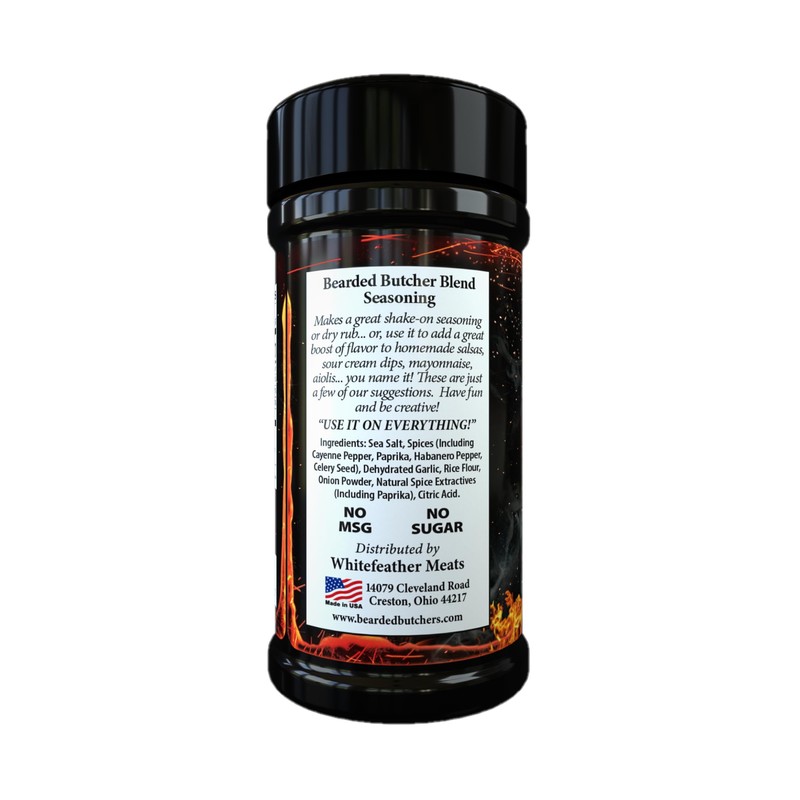 Bearded Butchers Hot Blend Seasoning, 6 oz Shaker - Habanero