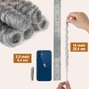 10" 3 Packs Curly Short Grey Crochet Hair for Black