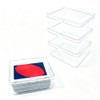ADERBAKS 4PCS Game Card Storage Box, Clear Plastic UNO Card