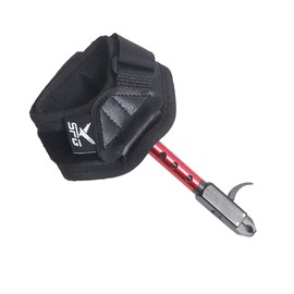 SPG Compound Bow Release with Adjustable Wrist Buckle Strap Archery String Caliper Release for Compound Bow Hunting Shooting Trigger for Junior, Child and Youth (Red)