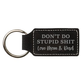 Love You Gift Keychain | Don't Do Stupid S | Drive Safe Keychain For Him Best Sweet 16 Gifts for Boy, Girl, New Driver Gifts on Graduation, Birthday, Christmas for Him Her - Black Leather