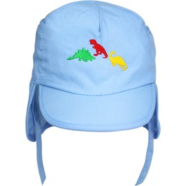 TeddyTs Sky Blue Dinosaur Legionnaire Sun Hat (1-2 Years (50cm))