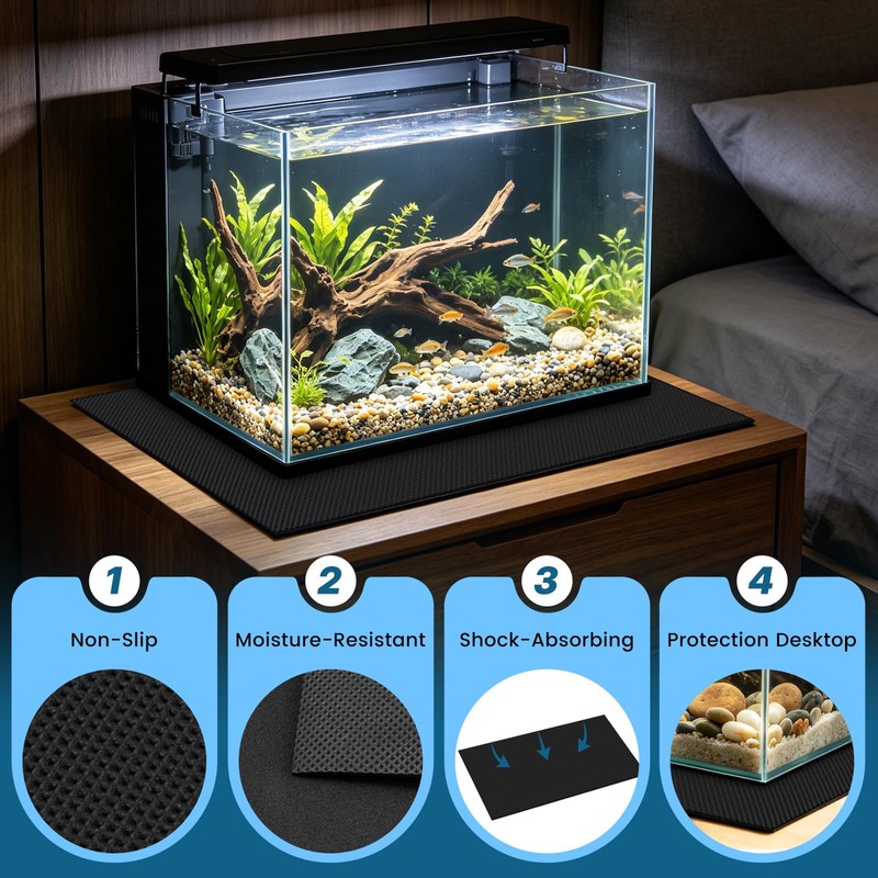 15 x 30 x 0.2 Inches Aquarium Leveling Mat, 2PCS