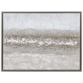 Empire Art Direct Abstract Wall Art Textured Hand Painted Canvas by Martin Edwards, Champagne Silver Frame, 40" x 30", Sandpath