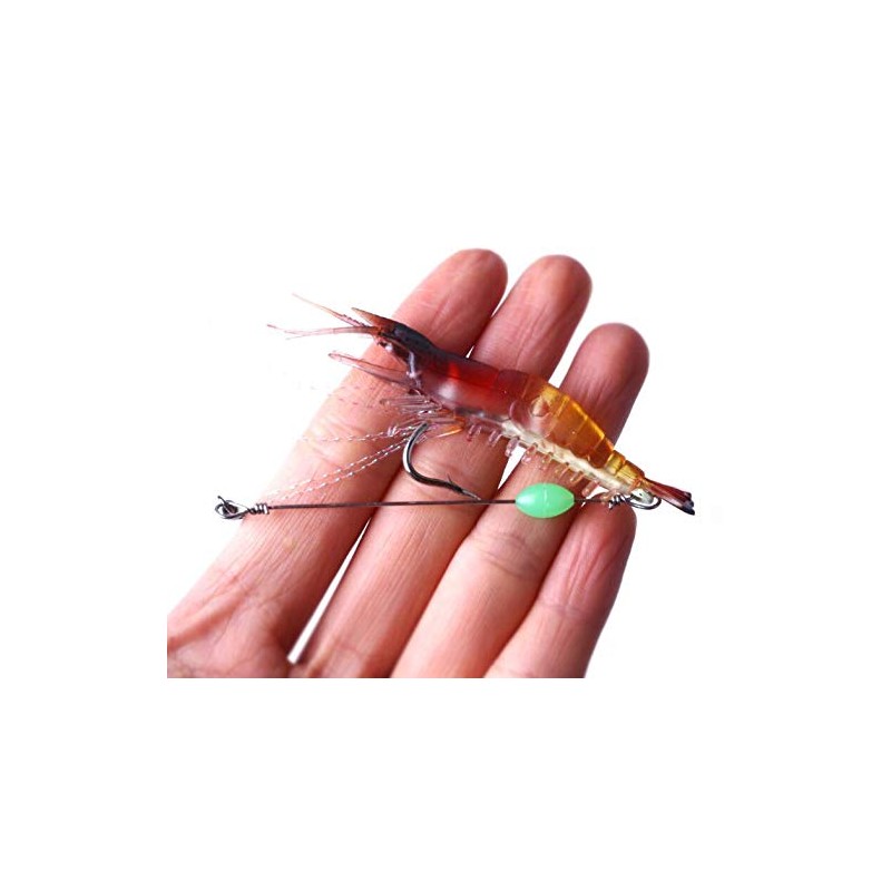VOANZO 6 PCS Soft Shrimp Fishing Lure Soft Bait with