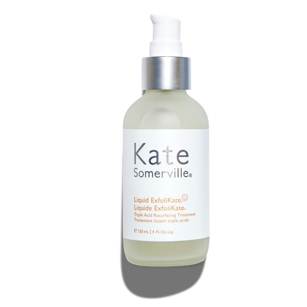 Kate Somerville Liquid ExfoliKate – Triple Acid Resurfacing Treatment – Clinically Formulated AHA Overnight Facial Exfoliator Smooths Skin and Minimizes Pores, 4 Fl Oz