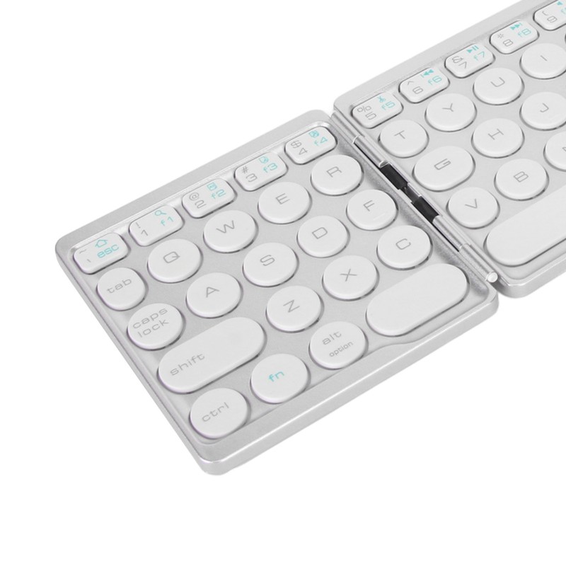 Round Key Bluetooth Foldable Keyboard with Touchpad Universal 140mAh Wireless