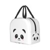 Hulnulnu Panda Kawaii Lunch Bag, Waterproof, Reusable, Durable, Stylish, Aluminum