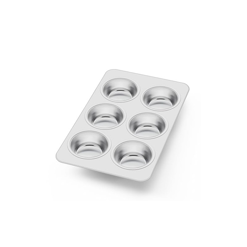 Herogo Stainless Steel Muffin Baking Mould for 6 Muffins, 29