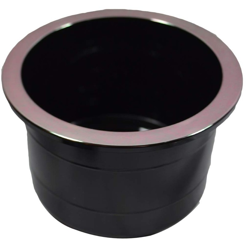 FR Replacement Cup Holder with Black Chrome Lip for Recliners
