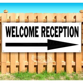 Welcome Reception Banner 13 oz | Non-Fabric | Heavy-Duty Vinyl Single-Sided With Metal Grommets