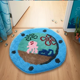 Cartoon Sponge Bathroom Rug Cute Beach Ocean Bathroom Rug Sea Ocean Anime Decorative Doormat Funny Cute Party Floor Mat Flowers Bubbles Mat for Doormats Non Slip Washable Bath Mat Christmas Funny Gift