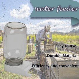 NIZEFEI 4PC Bee Hive Feeder White Beehive Entrance Feeder with Lid Bee Sugar Water Feeder of Beekeeping Supplies