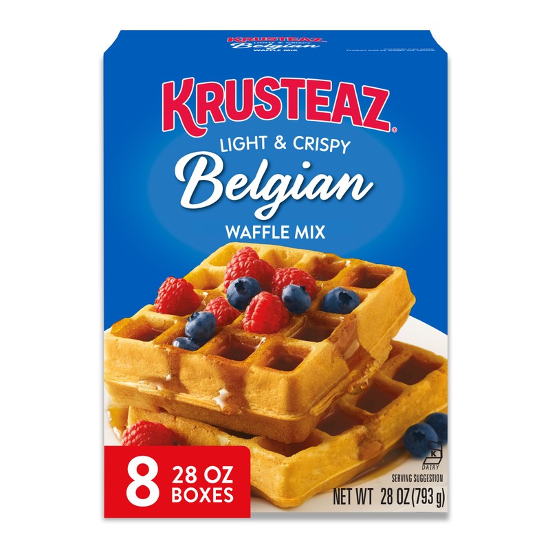 Krusteaz Light and Crispy Belgian Waffle Mix, 28 oz Box