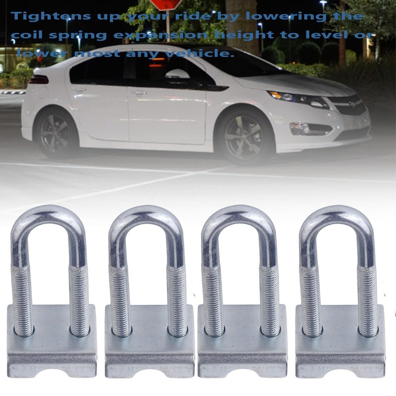 Adjustable Coil Spring Lowering-Leveling Clamp Kit -4 Coil Spring Stabilizes