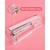 MSDADA Stapler, Desktop Stapler, Office Stapler, Transparent Acrylic Easy-Press Stapler,