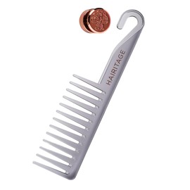 Hairitage Hang in There Shower Comb for Detangling Wet Hair After Shampoo and Conditioner for All Hair Types - Easy Hair Brushing for Salons and Barbers