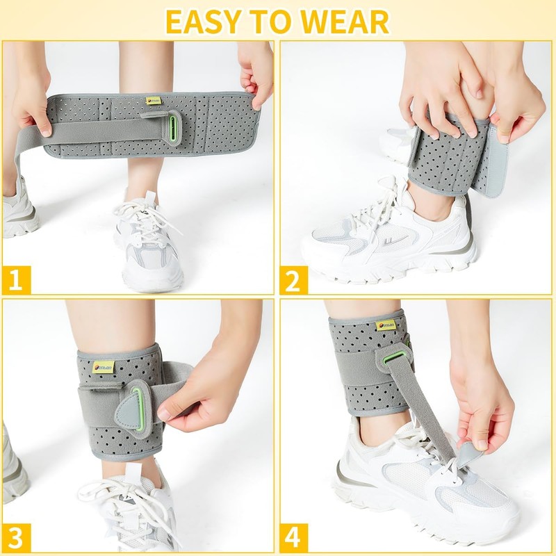 Tenbon Ankle Support Drop Foot Brace Orthosis - Comfort Cushioned