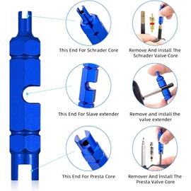 Valve Key Bicycle, Bicycle Valve Insert, French Valve Sclaverand Presta Valve Core, Schrader Valve Core, Valve Caps, Presta Schrader Converter, Valve Core Remover Tool