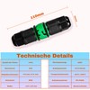 3-Pin Quick Connector Cable Connector Waterproof IP68 Earth Cable Connector