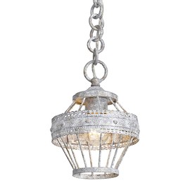Golden Lighting 7856-M1L OY Ferris Mini Pendant, Oyster