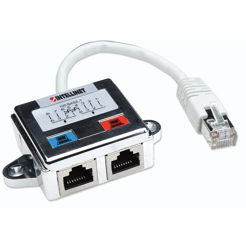 Intellinet ACCITL1635 Adaptador de Red- Rj-45, Rj-45, Hembra/Hembra, Plata