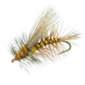 Estimulador Pesca con Mosca Moscas – 1 Docena. truchas, moscas, Amarillo