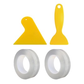 2 Rolls Of Kitchen Waterproof Stickers And 2 Pieces Of Scraper, Car Edge Protection, Transparent Paint Protection Film, Car Paint Protection Film, Car Corner Protection, Paint Protection Film.