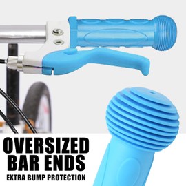 TOPCABIN Children Bicycle Brake Lever Handlebar Brakes Bike Brake Lever Bike Grips Set Handlebar Grips for Children Bike (Blue(Brake levers+Grips Set))
