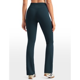 INGIA High Waist Mini Flared Leggings for Women 31" Bootcut Tummy Control Casual Lounge Yoga Pants Cove Small