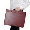 Faux Leather Portfolio Binder 3 Ring with Clipboard, Executive Business
