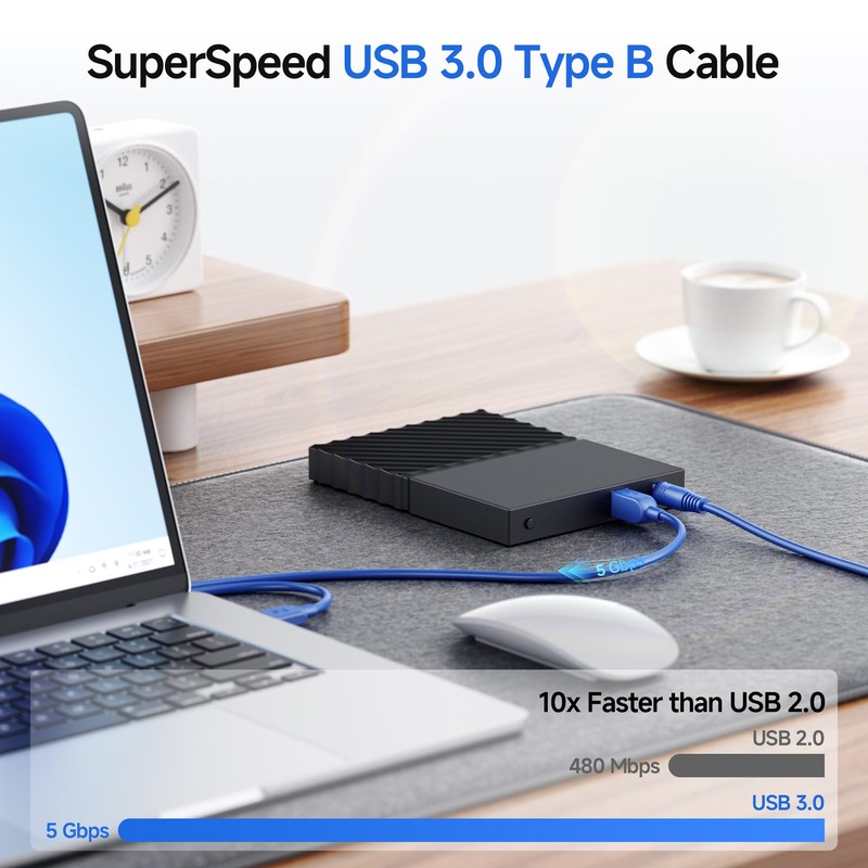 Cable Matters 5Gbps USB 3.0 Cable - 3ft, Short USB