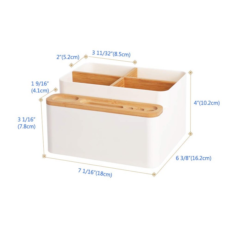 poeland Desktop Storage Box Pencil Pen Holder Makeup Brushes Organizer